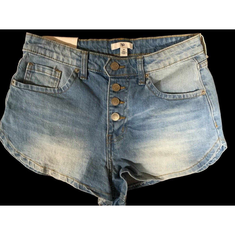 BP Denim Shorts Light Blue WashNWT SIZE 28‎ Button Up RN58665